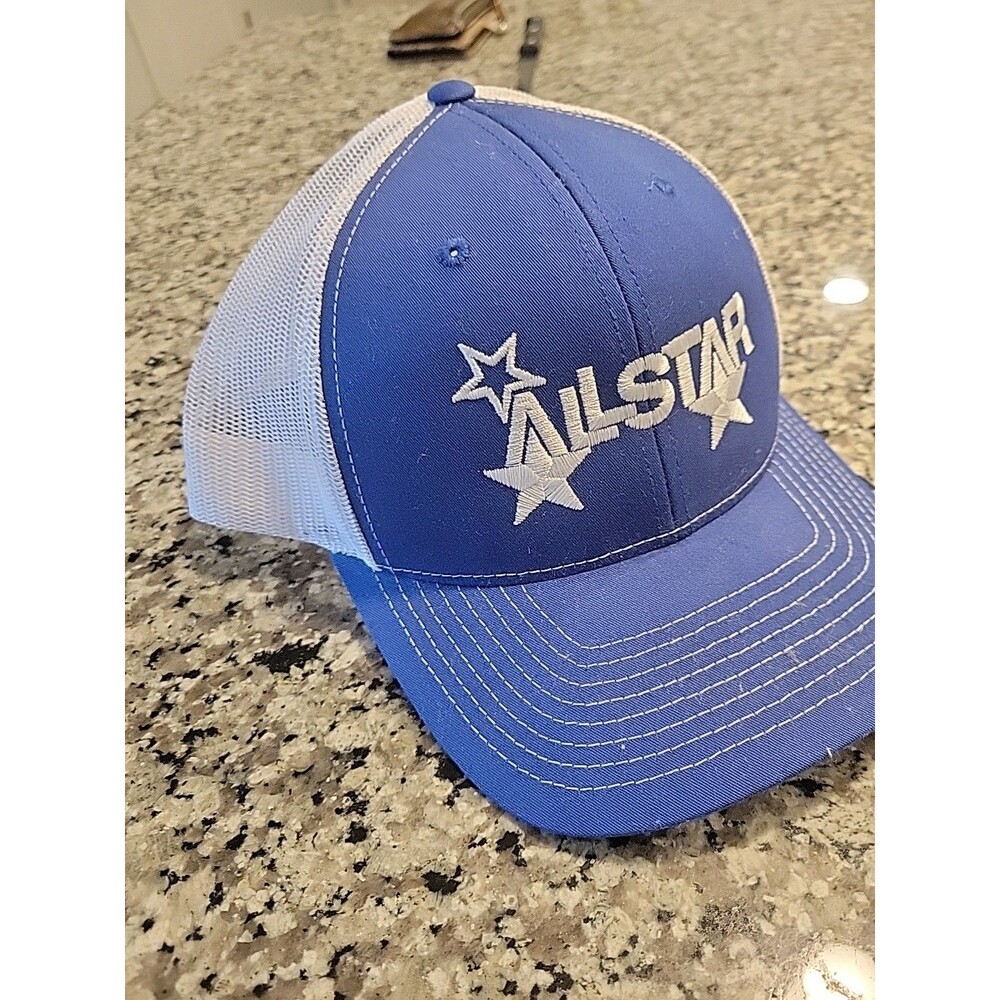 Richardson 112 Trucker Hat Snapback Adjustable Cap Blue‎ and White AllStar